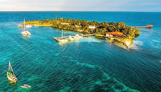 Aerial for Rates at Hatchet Caye