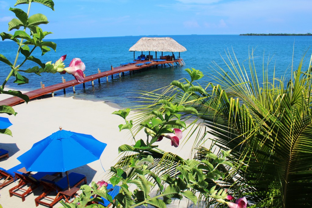 Pier with Flower Chabil Mar Resort Belize