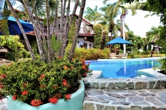 Palm Tree Pool Entrance from Honeymoon Suite