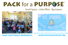 We are proud members of Pack for a Purpose, an initiative that gives our guests the opportunity to make a lasting impact in our community, Placencia Belize.