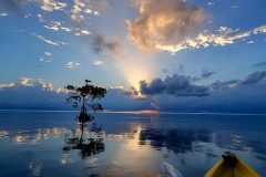 Kayaking at Sunrise in Placencia Village