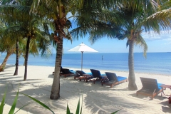 Lounge on our beach. Our beach captain provides towels beverages and breakfast, lunch or dinner to you!