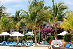 Toward Dolphin Pool Chabil Mar Resort Belize, taken while standing in the Caribbean!