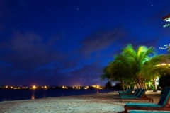 The Evening Lights of Placencia Village from Chabil Mar