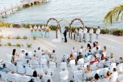 Ceremony-Full-Beach-and-Guests-Chabil-Mar-Resort-Belize