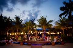 A Dusk Wedding Reception  . . . Beach Side Chabil Mar Resort Belize