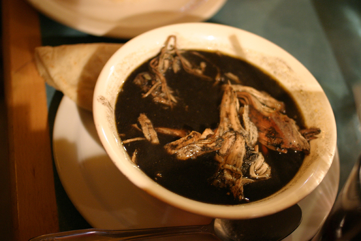 chimole black dinner in belize