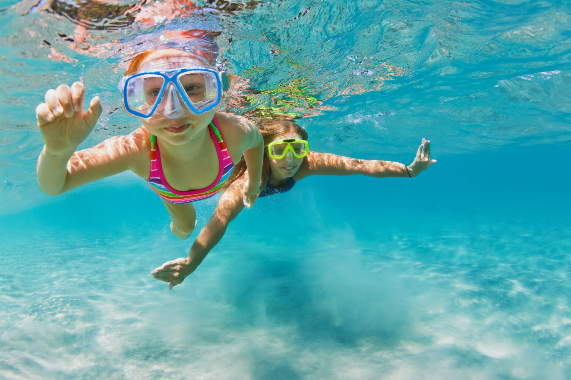 kids snorkeling